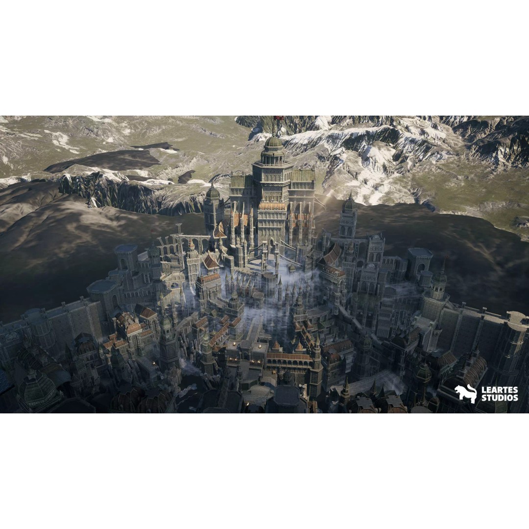 Black Fantasy Castle 3D Model – Low Poly Game Asset, PBR Textures - View 6
