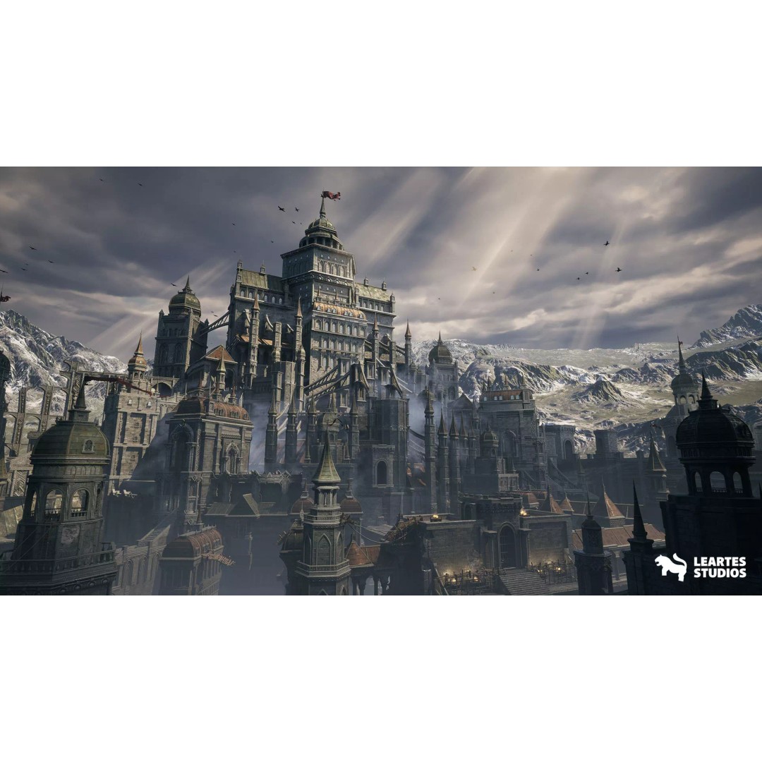 Black Fantasy Castle 3D Model – Low Poly Game Asset, PBR Textures - View 8
