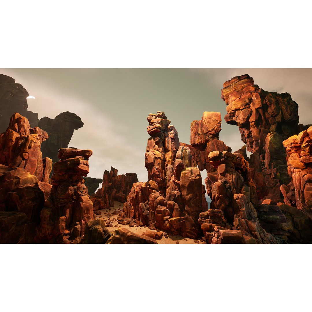 Red Rocks 3D Model – Low Poly PBR Landscape Asset, FBX - View 6