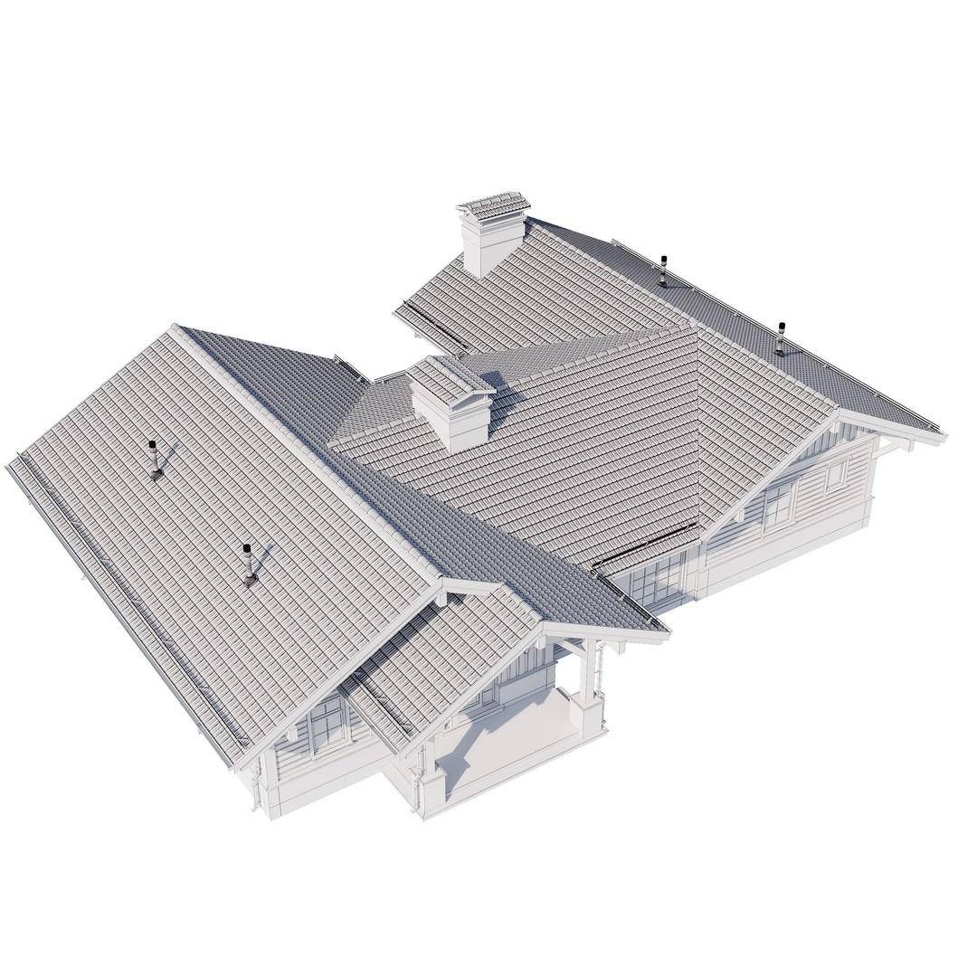 Modern House 3D Model – High Poly Mansion with PBR Textures, FBX