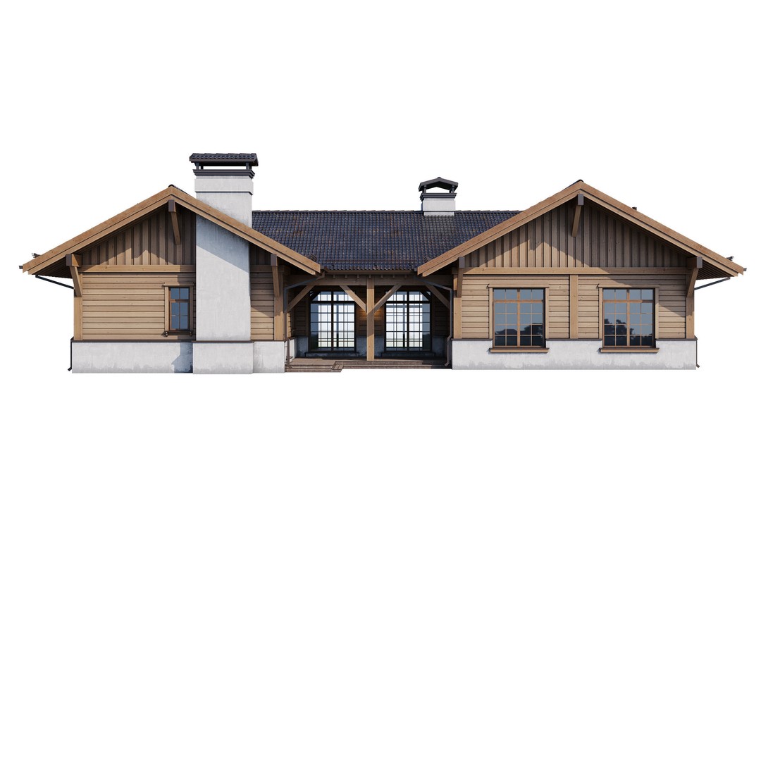 Modern House 3D Model – High Poly Mansion with PBR Textures, FBX - View 14