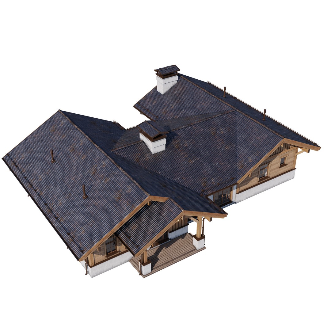 Modern House 3D Model – High Poly Mansion with PBR Textures, FBX - View 16