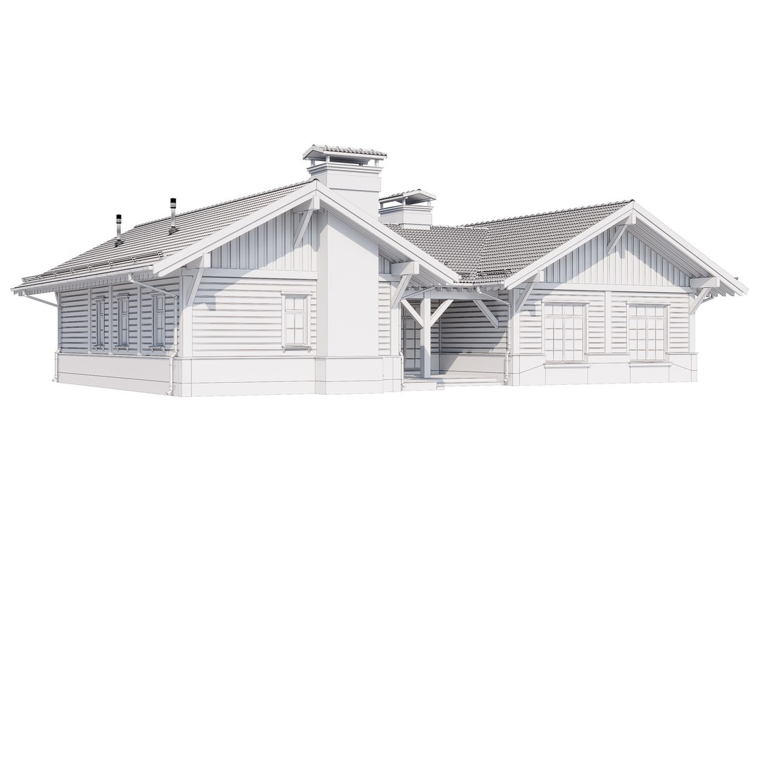 Modern House 3D Model – High Poly Mansion with PBR Textures, FBX - View 18