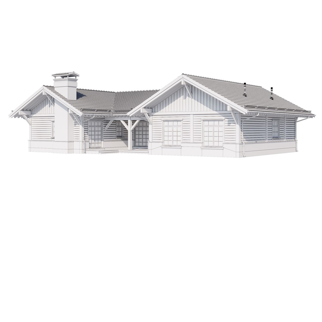 Modern House 3D Model – High Poly Mansion with PBR Textures, FBX - View 19