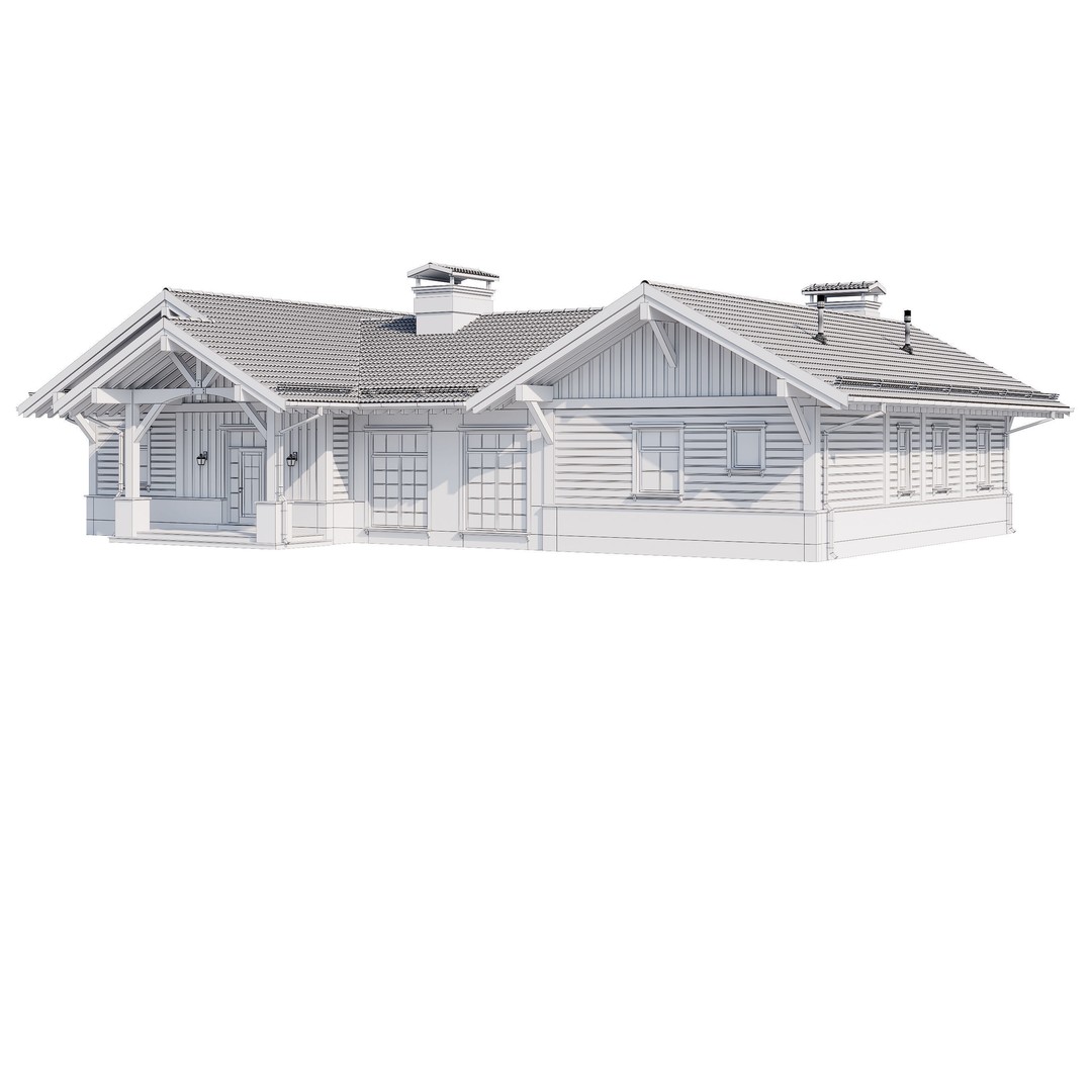 Modern House 3D Model – High Poly Mansion with PBR Textures, FBX - View 20