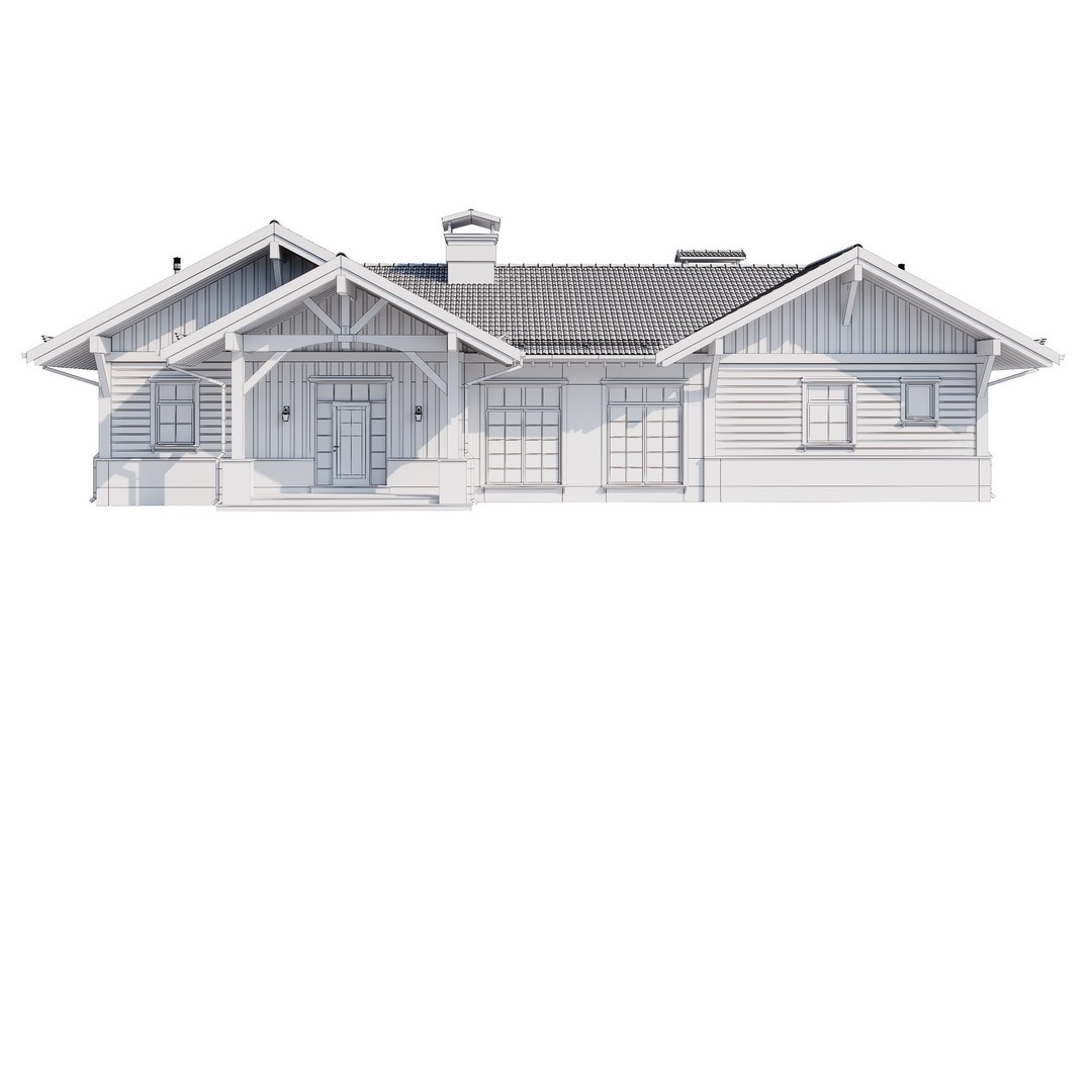 Modern House 3D Model – High Poly Mansion with PBR Textures, FBX - View 21