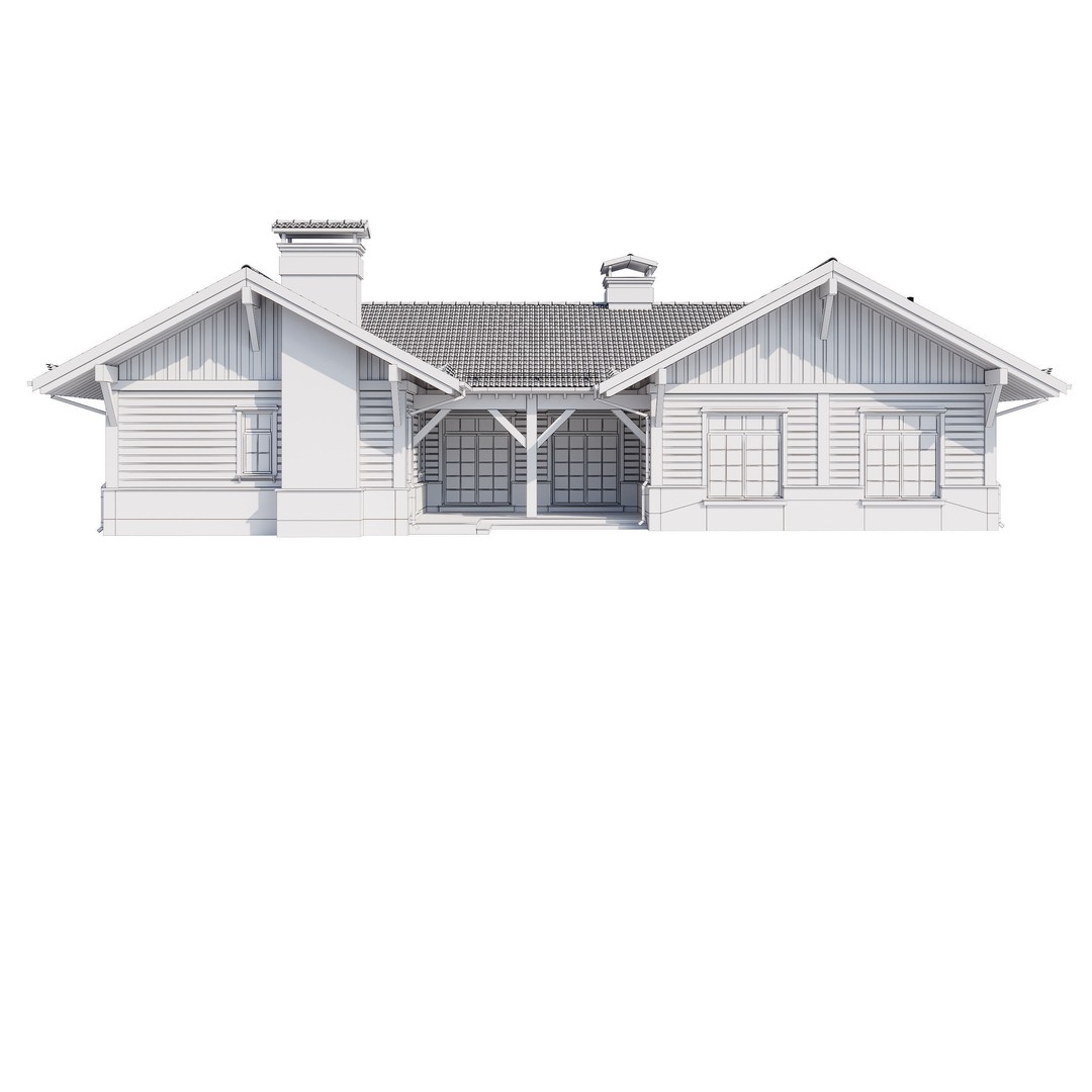 Modern House 3D Model – High Poly Mansion with PBR Textures, FBX - View 23