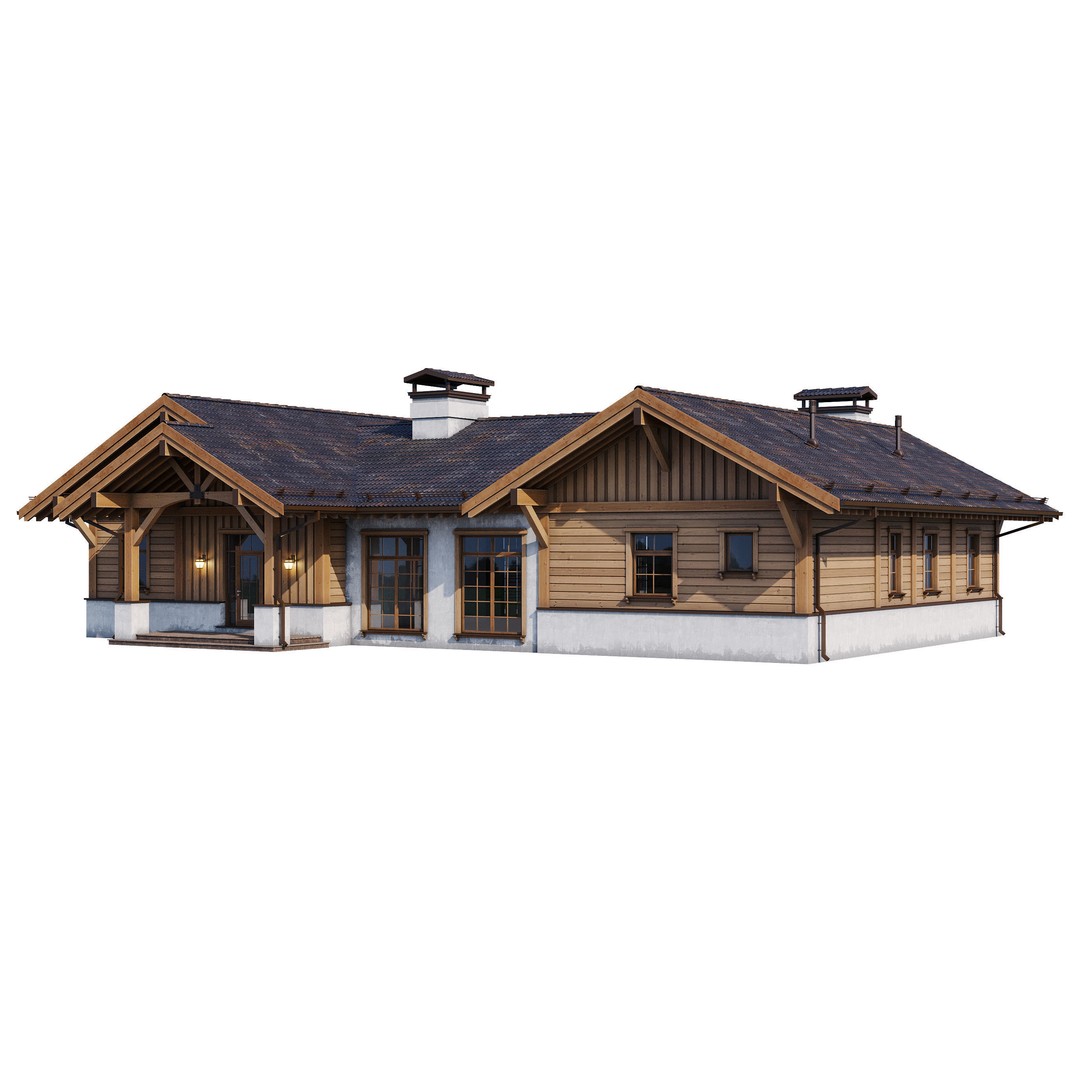 Modern House 3D Model – High Poly Mansion with PBR Textures, FBX - View 4