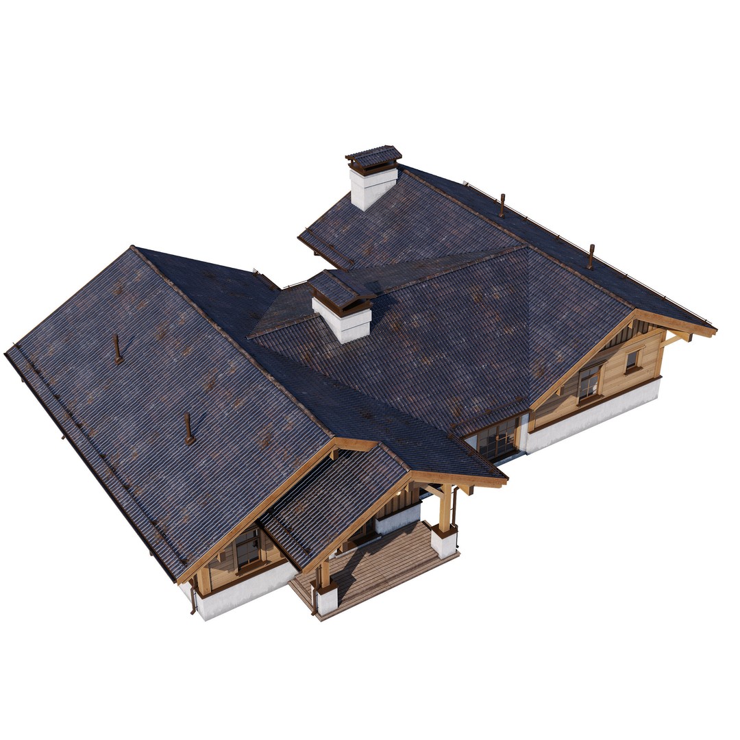 Modern House 3D Model – High Poly Mansion with PBR Textures, FBX - View 5