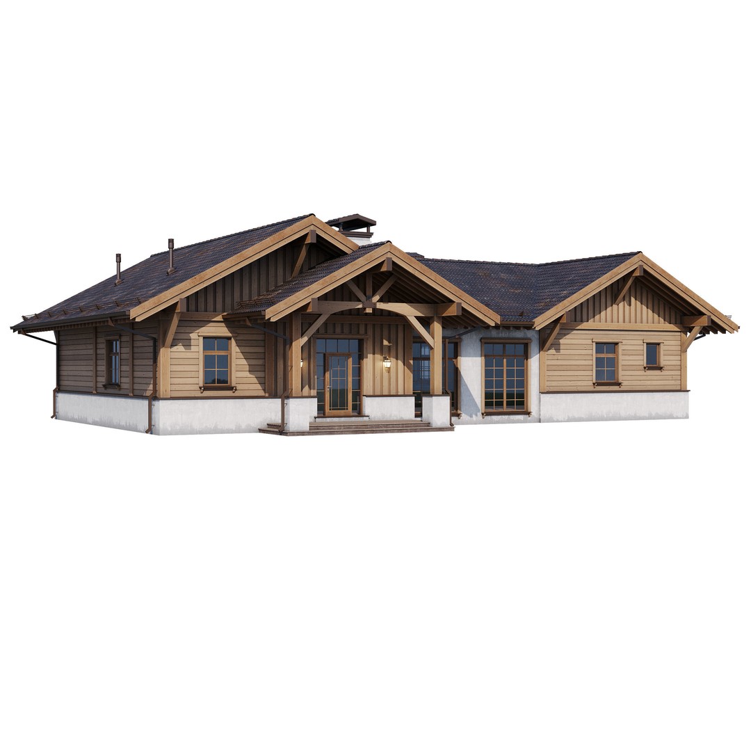 Modern House 3D Model – High Poly Mansion with PBR Textures, FBX - View 8