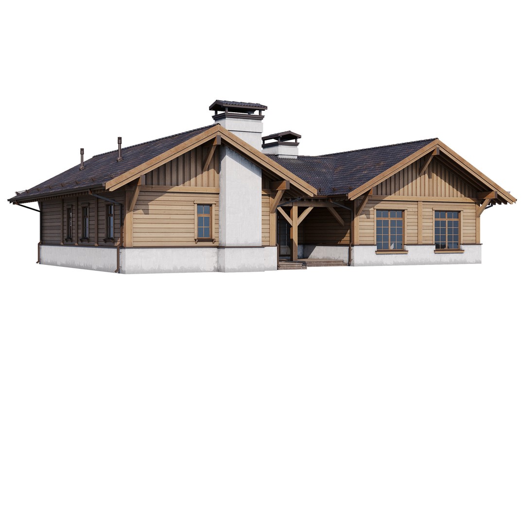 Modern House 3D Model – High Poly Mansion with PBR Textures, FBX - View 9
