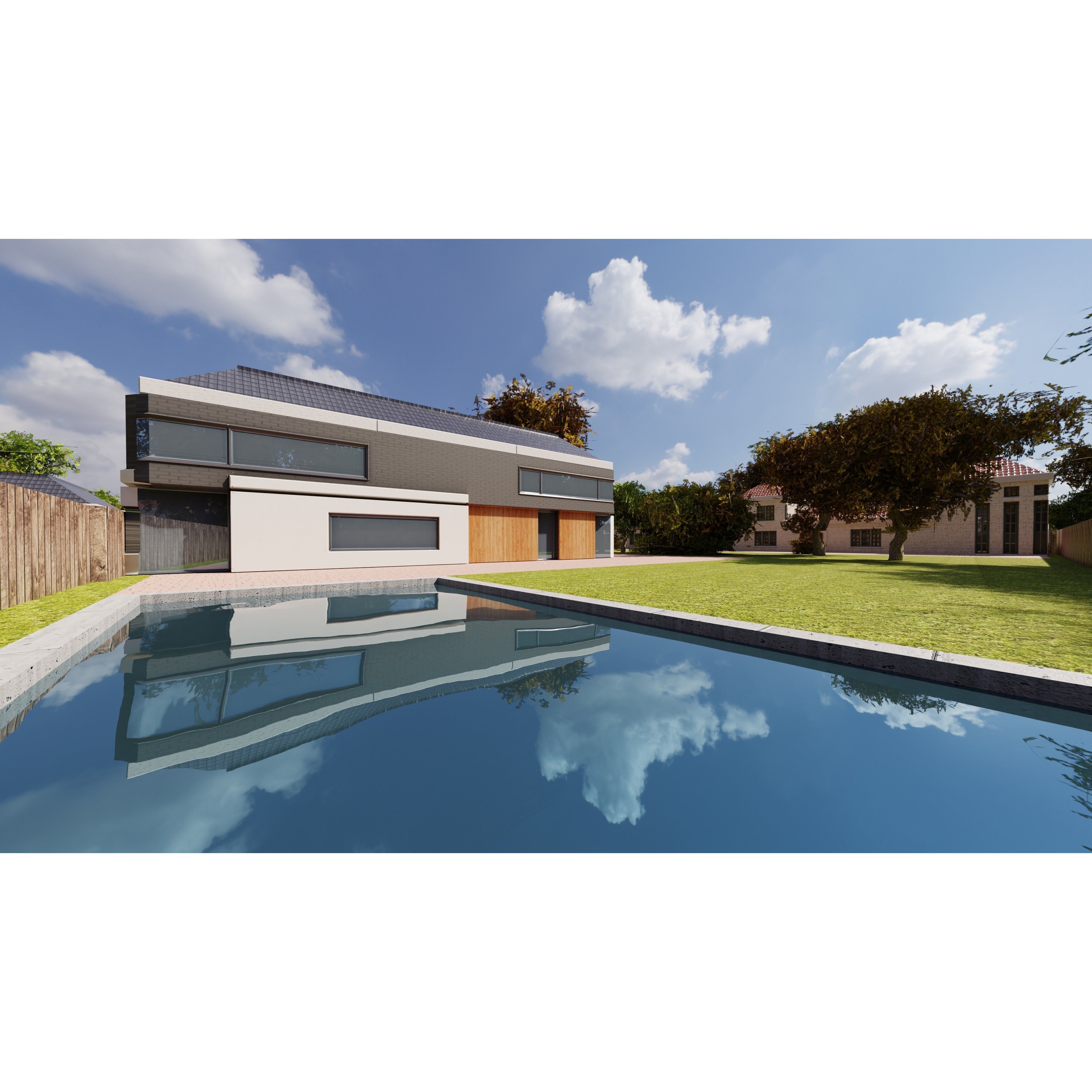 Modern Modular City - Low-Poly Game-Ready 3D Model - View 29