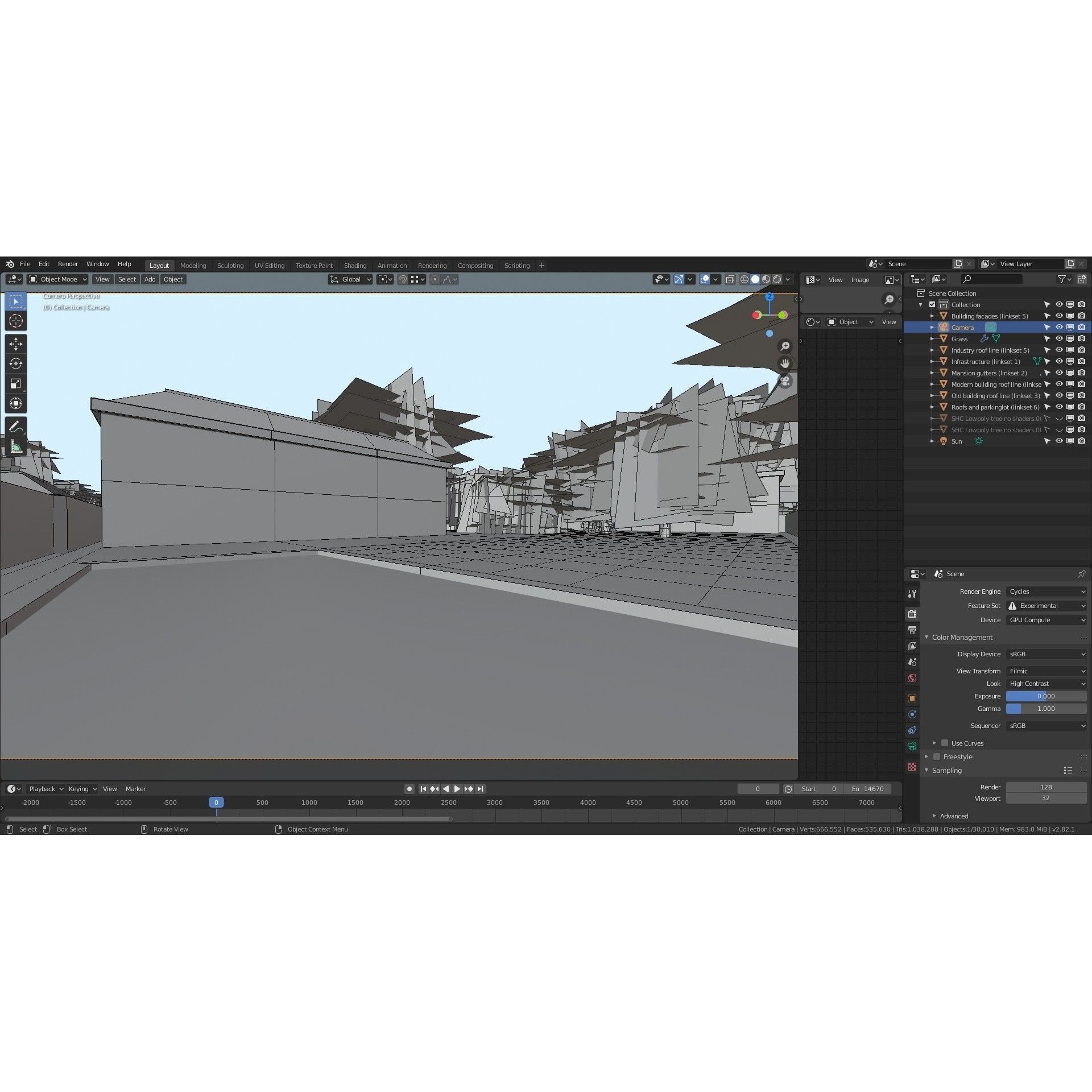 Modern Modular City - Low-Poly Game-Ready 3D Model - View 30