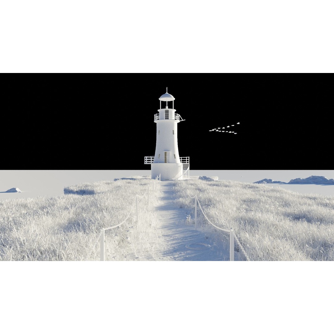 Old Lighthouse 3D Model – High Poly PBR Scene, Blender, FBX, OBJ - View 13