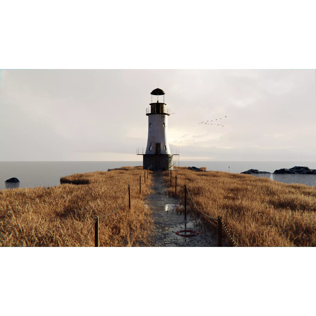 Old Lighthouse 3D Model – High Poly PBR Scene, Blender, FBX, OBJ - View 2