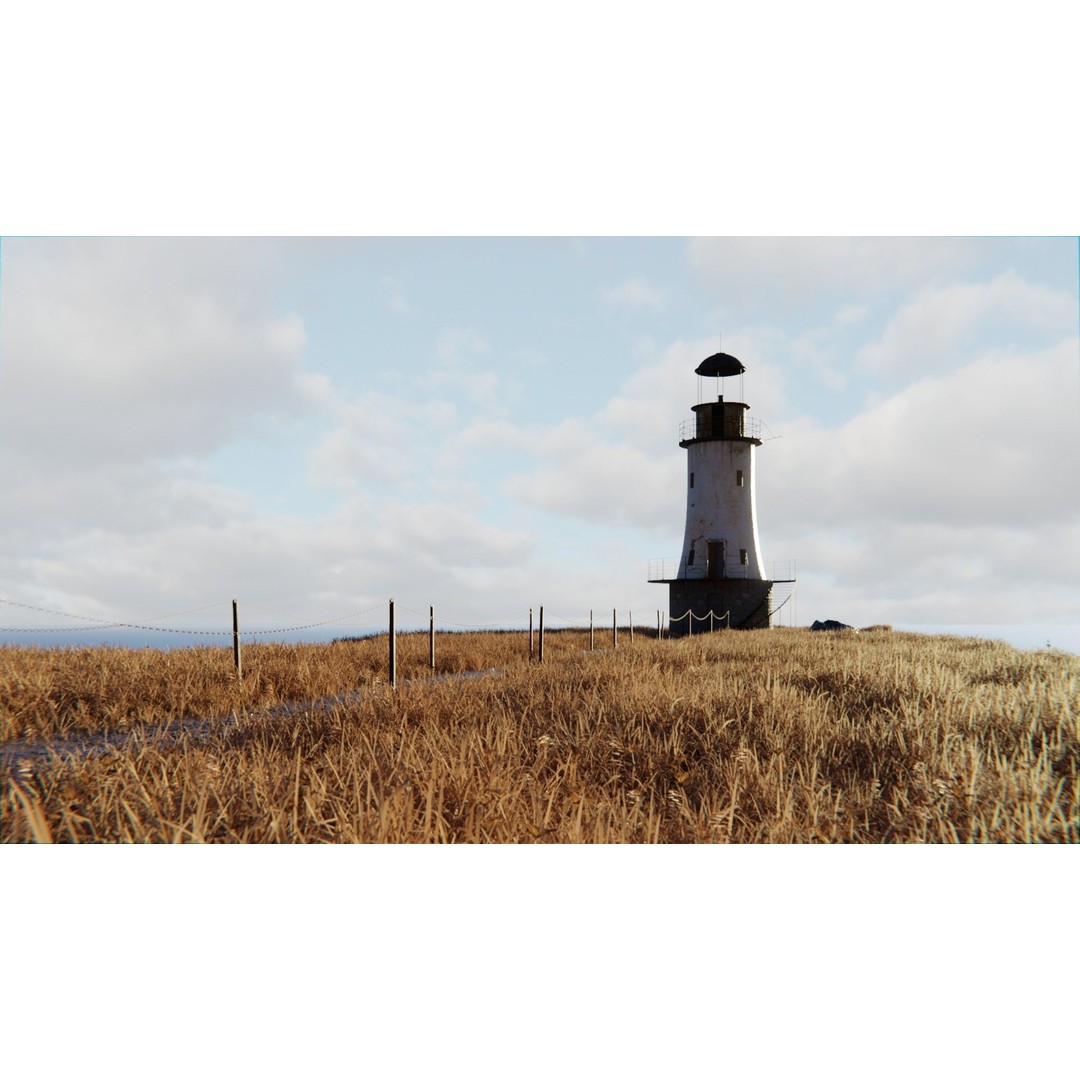 Old Lighthouse 3D Model – High Poly PBR Scene, Blender, FBX, OBJ - View 7