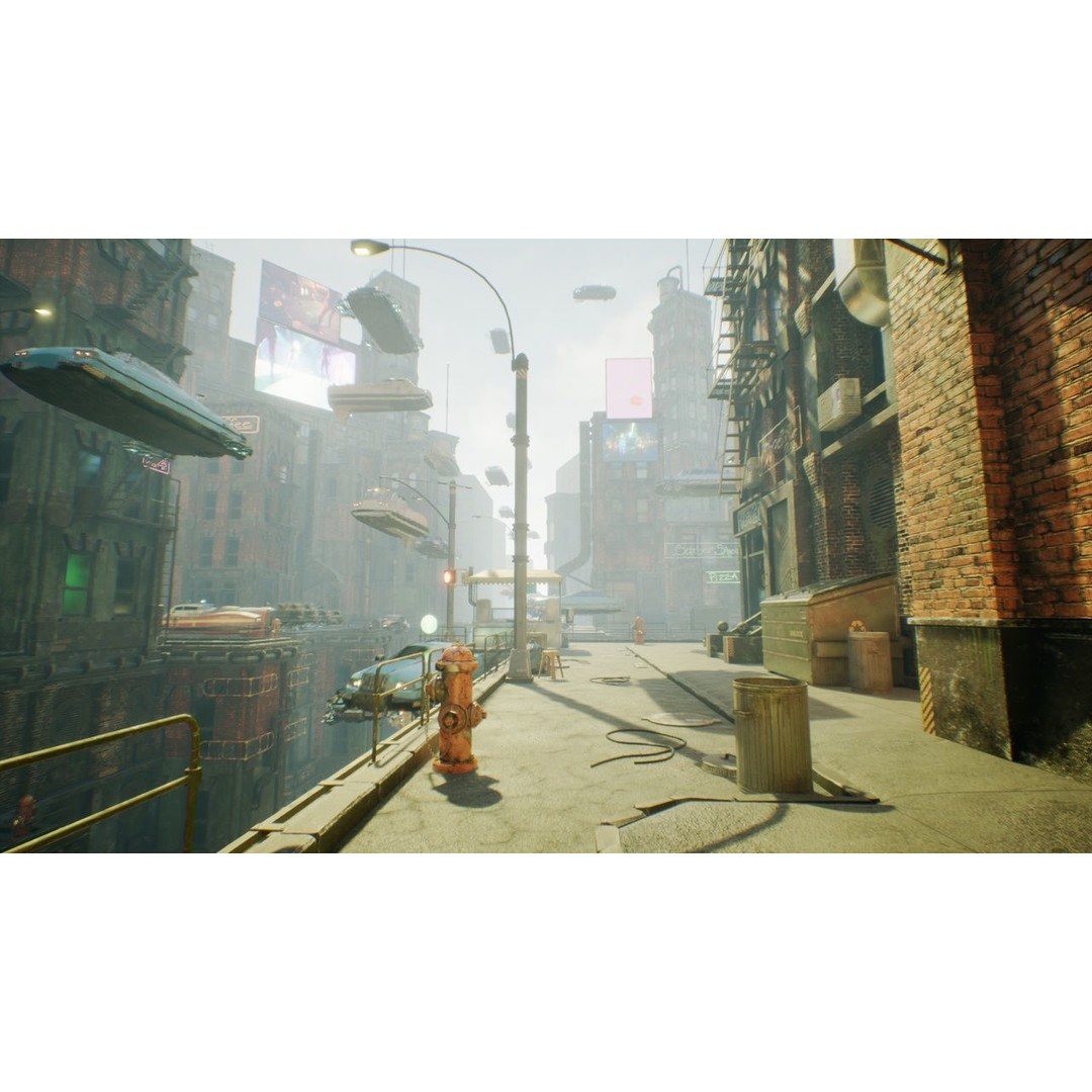 Cyberpunk High City 3D Model – Low-Poly Sci-Fi Game Asset, FBX - View 3