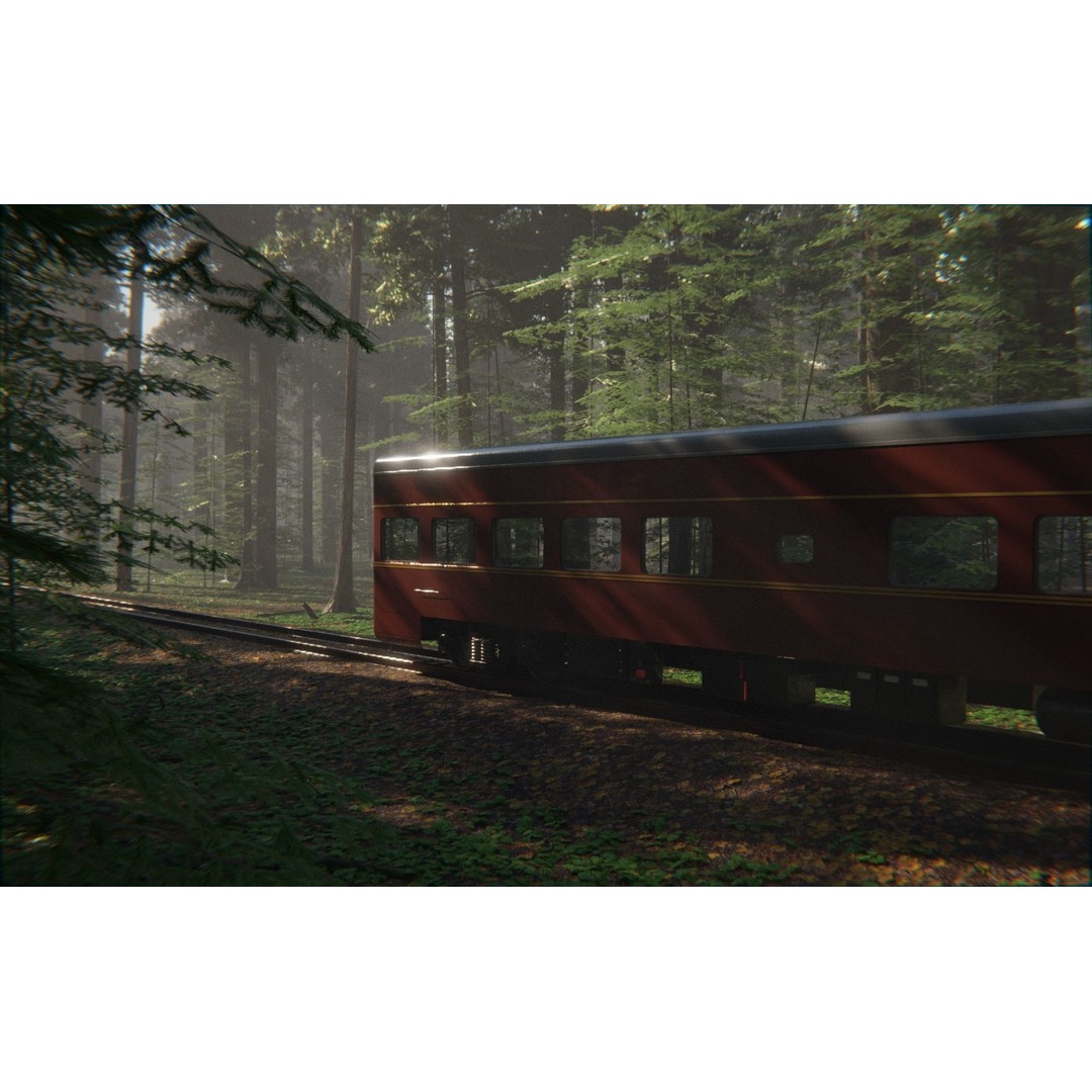 Forest Train 3D Model – High Poly Environment with PBR Textures, Blender - View 11