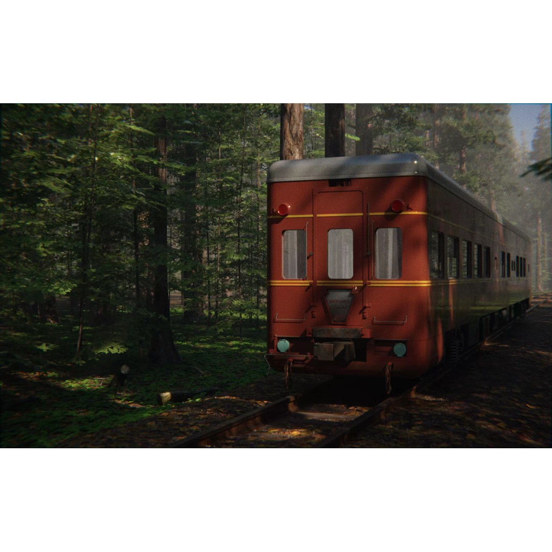 Forest Train 3D Model – High Poly Environment with PBR Textures, Blender - View 2