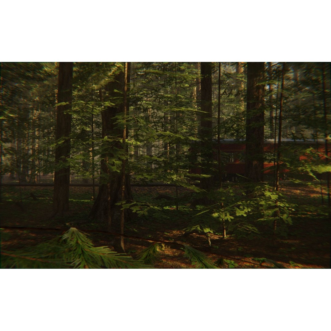 Forest Train 3D Model – High Poly Environment with PBR Textures, Blender - View 8