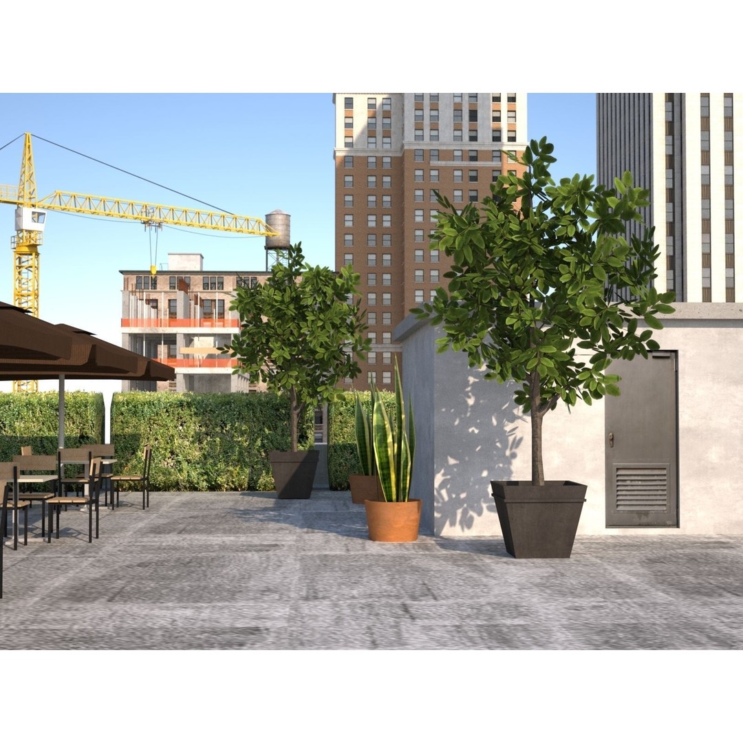 City KC7 3D Model – Art Deco Low Poly Modular City Blocks - View 10
