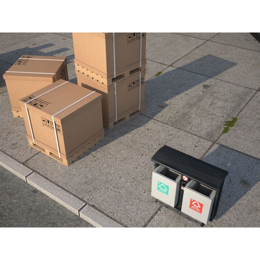 City KC7 3D Model – Art Deco Low Poly Modular City Blocks - View 15