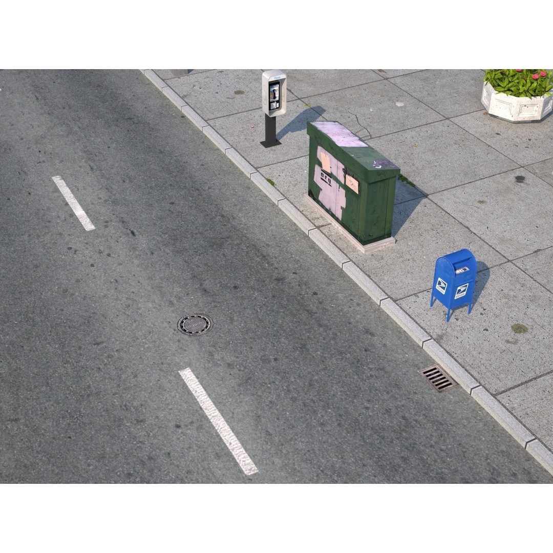 City KC7 3D Model – Art Deco Low Poly Modular City Blocks - View 17