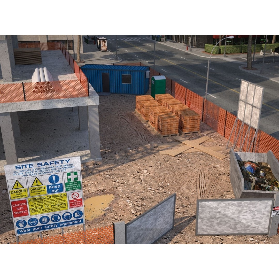 City KC7 3D Model – Art Deco Low Poly Modular City Blocks - View 27