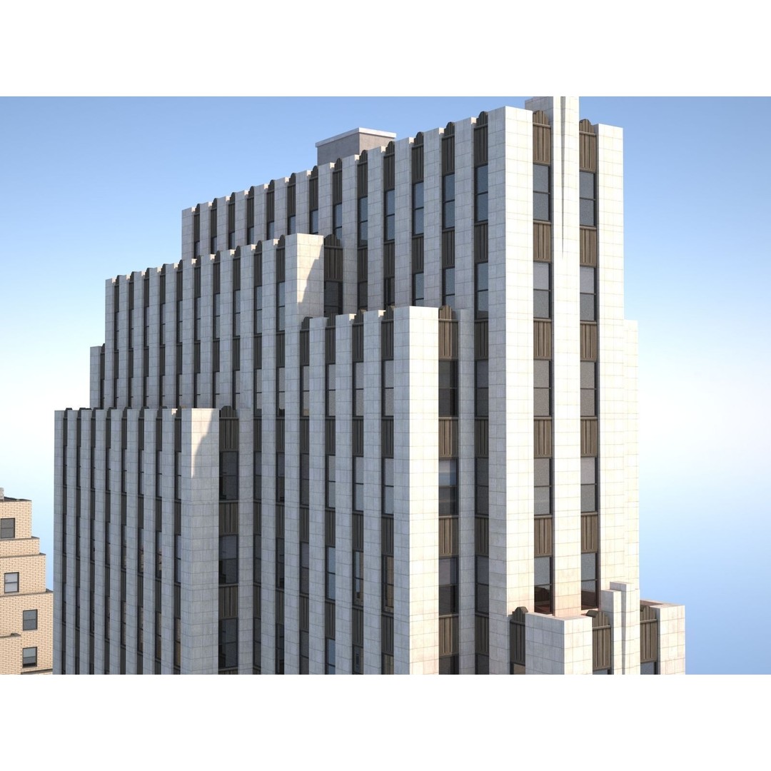 City KC7 3D Model – Art Deco Low Poly Modular City Blocks - View 34