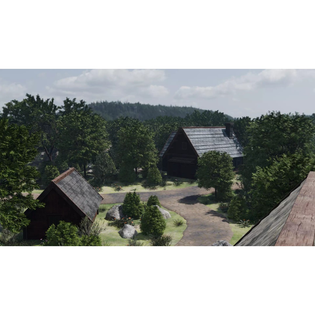 Village Landscape 3D Model – PBR Environment Scene for Blender - View 12