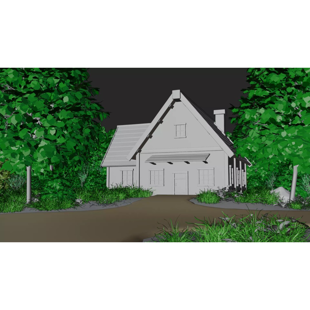 Village Landscape 3D Model – PBR Environment Scene for Blender - View 20
