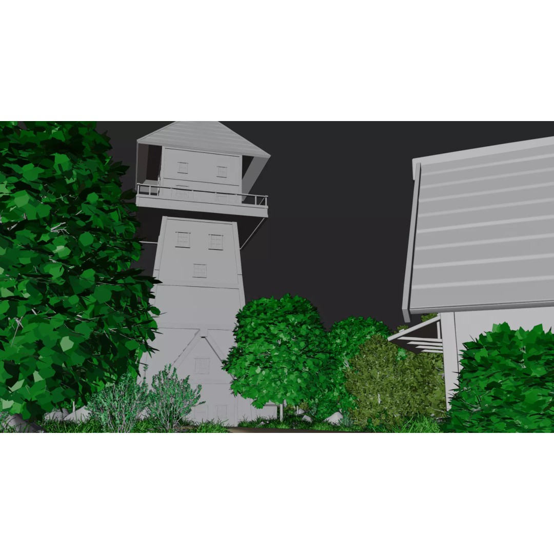 Village Landscape 3D Model – PBR Environment Scene for Blender - View 24