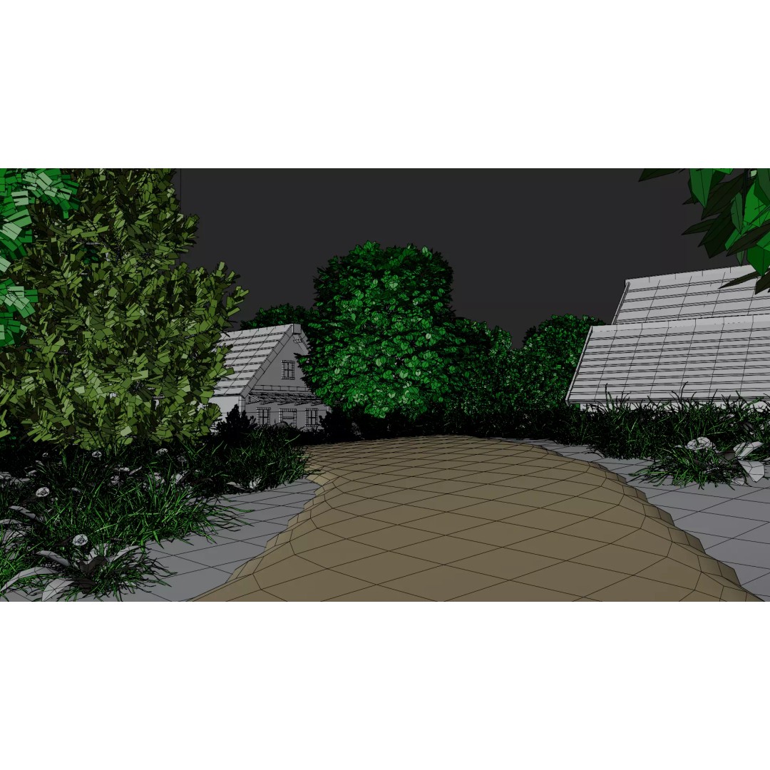 Village Landscape 3D Model – PBR Environment Scene for Blender - View 31