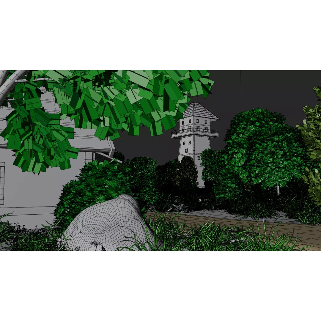 Village Landscape 3D Model – PBR Environment Scene for Blender - View 36