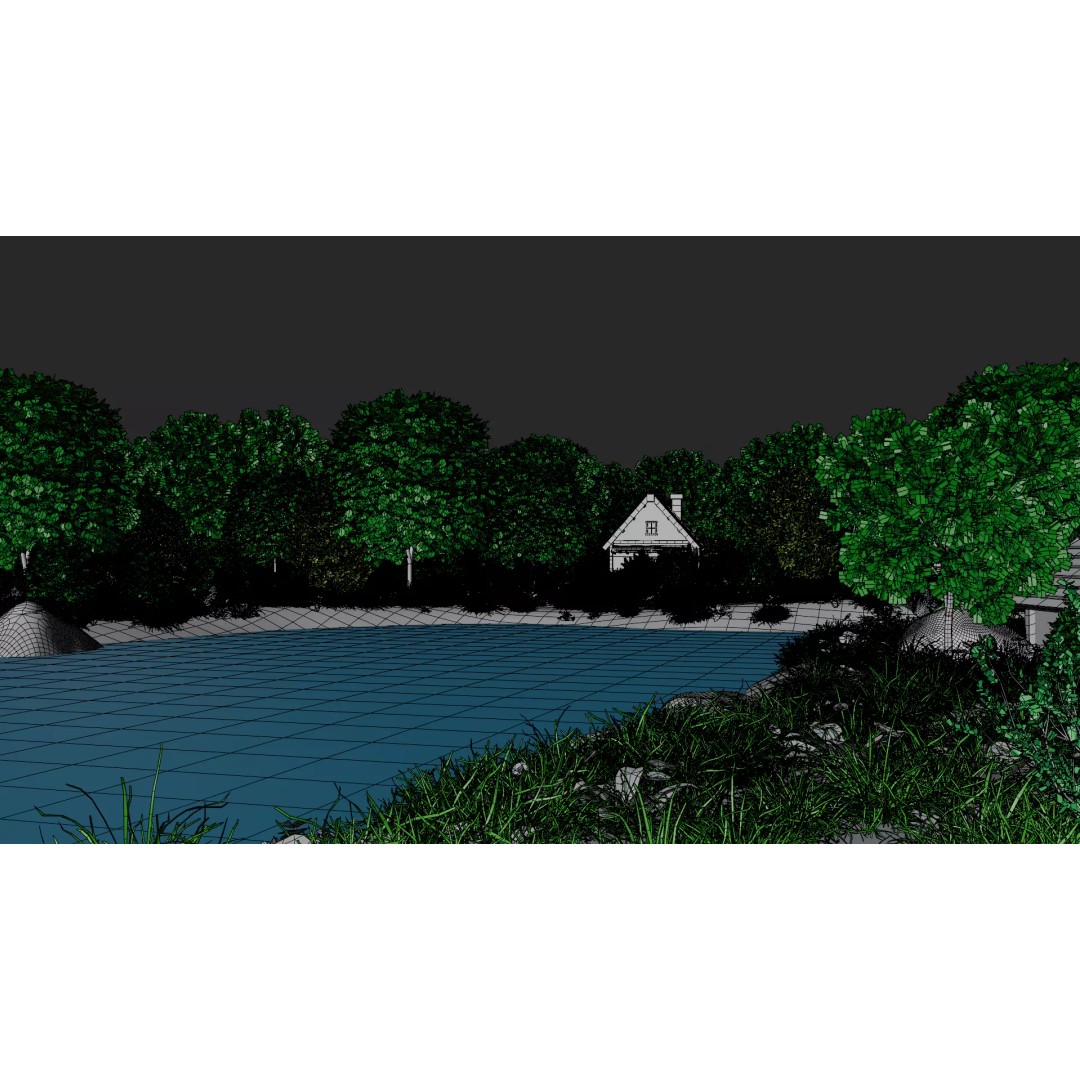 Village Landscape 3D Model – PBR Environment Scene for Blender - View 39