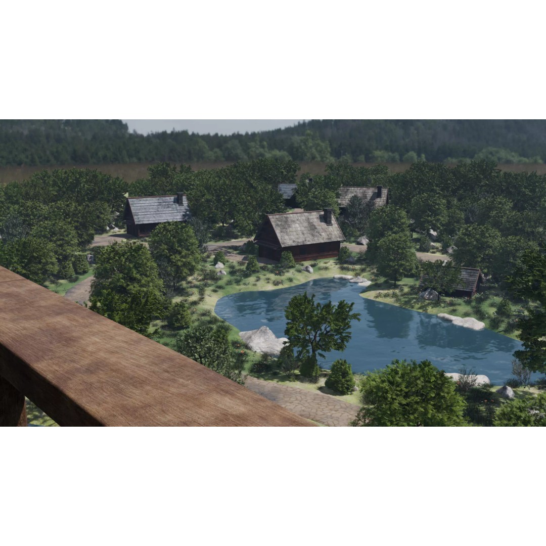 Village Landscape 3D Model – PBR Environment Scene for Blender - View 4