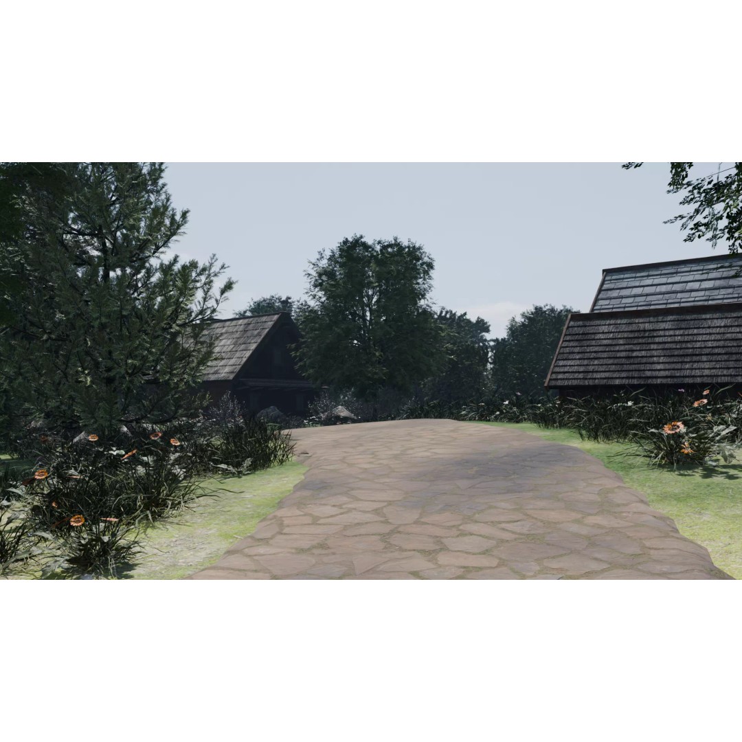 Village Landscape 3D Model – PBR Environment Scene for Blender - View 5