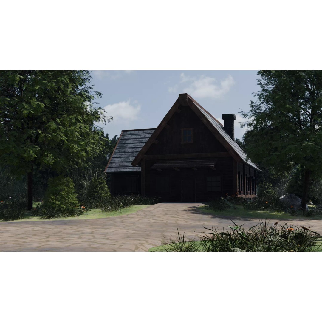 Village Landscape 3D Model – PBR Environment Scene for Blender - View 7