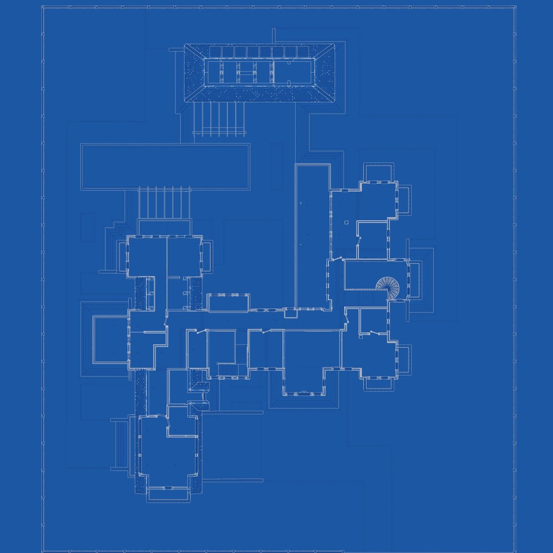 Large Mansion 3D Model – Classic Modern Villa with Animation, Blender