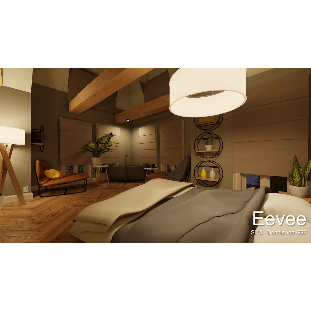 Large Mansion 3D Model – Classic Modern Villa with Animation, Blender - View 101
