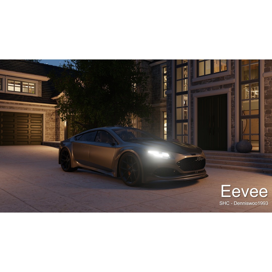 Large Mansion 3D Model – Classic Modern Villa with Animation, Blender - View 109