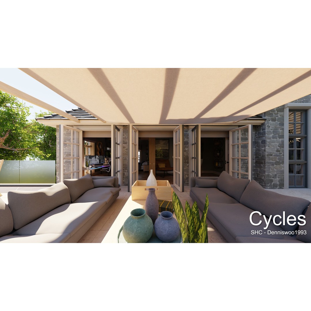 Large Mansion 3D Model – Classic Modern Villa with Animation, Blender - View 21