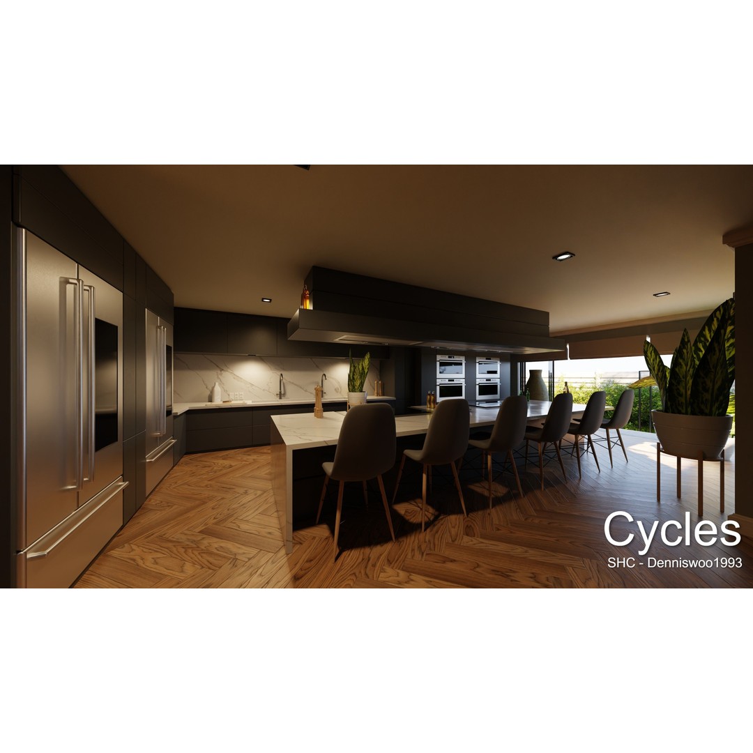 Large Mansion 3D Model – Classic Modern Villa with Animation, Blender - View 28