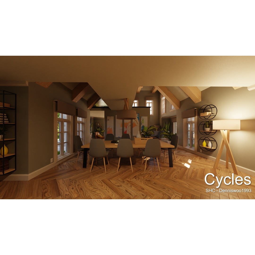 Large Mansion 3D Model – Classic Modern Villa with Animation, Blender - View 30