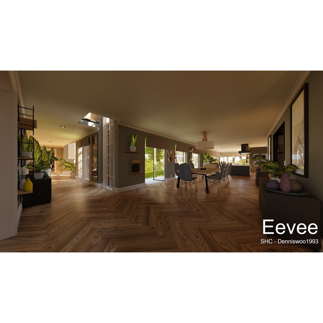 Large Mansion 3D Model – Classic Modern Villa with Animation, Blender - View 44