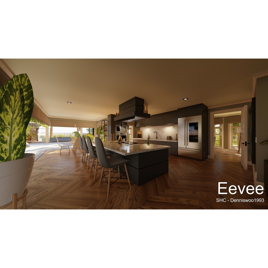 Large Mansion 3D Model – Classic Modern Villa with Animation, Blender - View 45