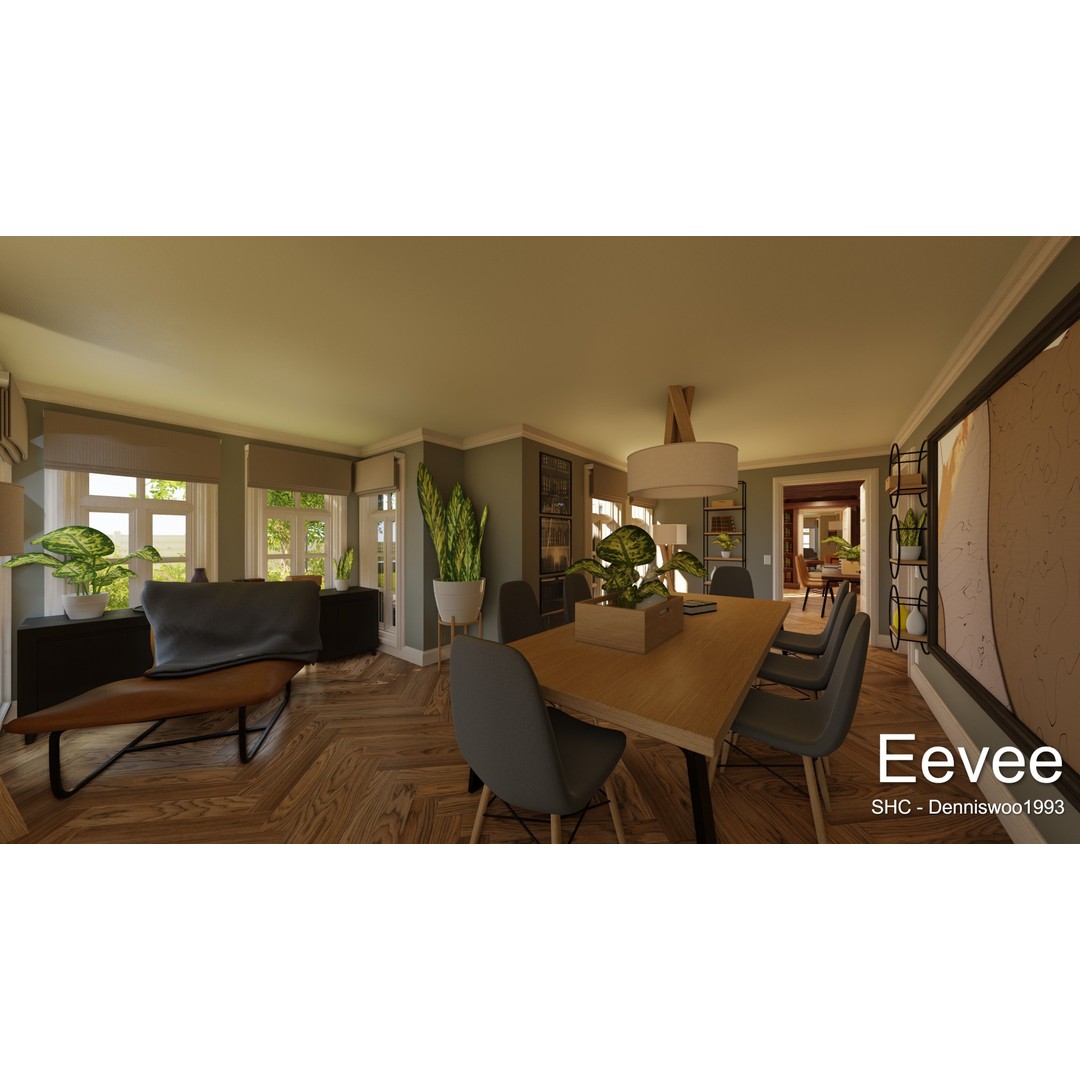 Large Mansion 3D Model – Classic Modern Villa with Animation, Blender - View 47