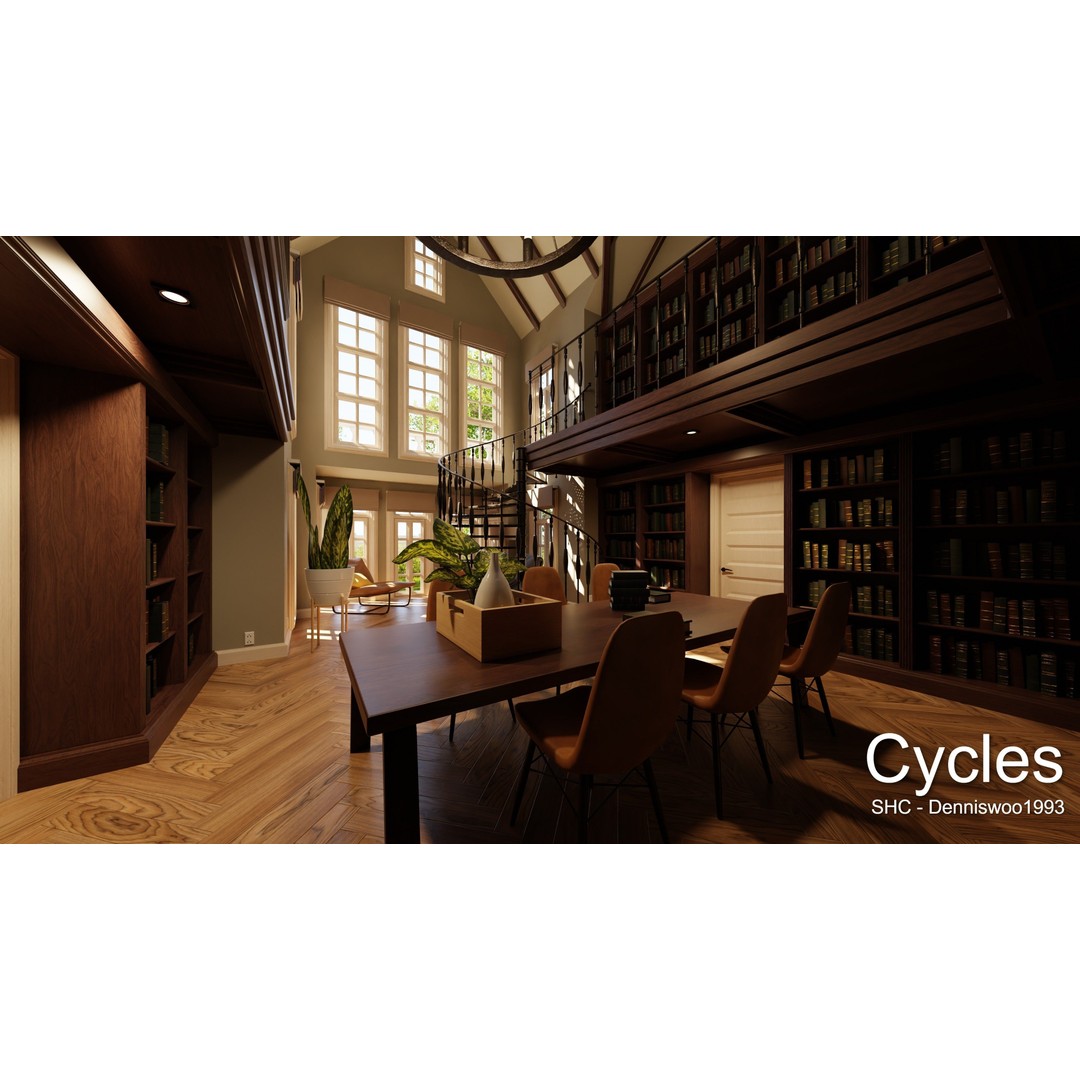 Large Mansion 3D Model – Classic Modern Villa with Animation, Blender - View 5