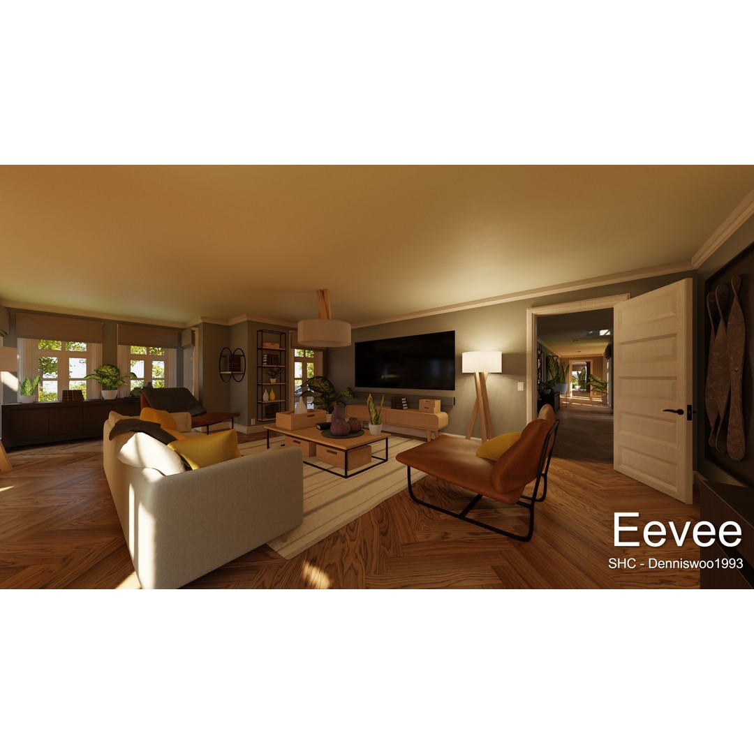 Large Mansion 3D Model – Classic Modern Villa with Animation, Blender - View 50