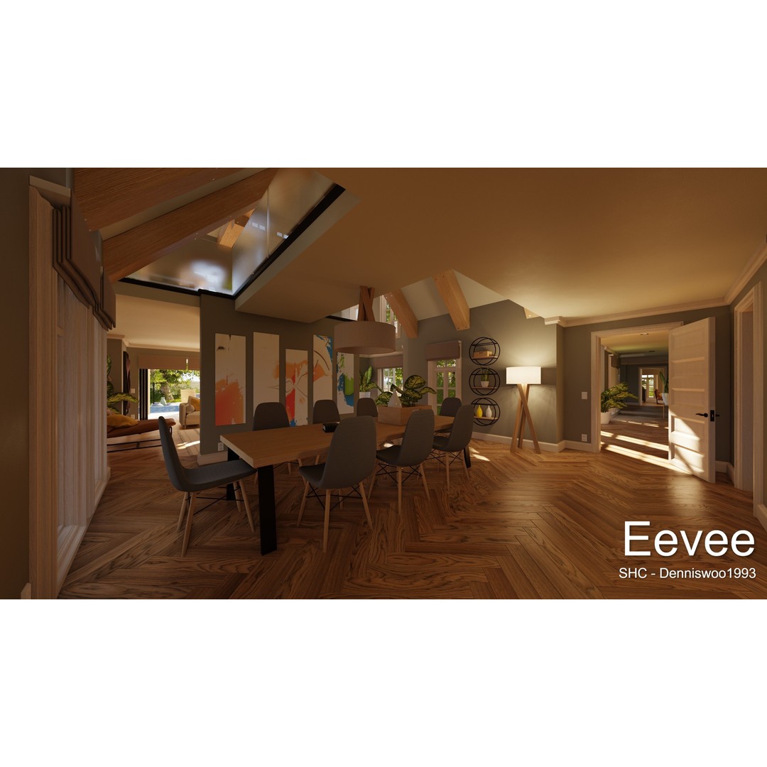 Large Mansion 3D Model – Classic Modern Villa with Animation, Blender - View 58